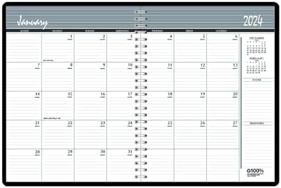 House of Doolittle 2024-2025 Two Year Calendar Planner, Monthly, Black Hard Cover, 8.5 x 11 Inches, January - December (HOD262092-24) - Image 2