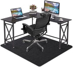 Office Chair Mat - for Hardwood Floors, Large Non-Slip Easy-Clean Floor Protection Blanket (Black, “60 x 48in”). by Riveroy