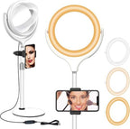 8 inch Desk Ring Light with Stand, Adjustable Zoom Lighting for Computer by Yarrashop