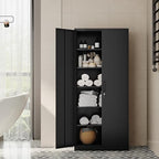 Fesbos Metal Storage Cabinet-72” Tall Steel File Cabinet with Lockable Doors and Adjustable Shelves-Black Steel Storage Cabinet for Home, School, Office, Garage - Image 4