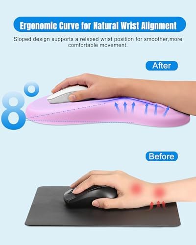 Ergonomic Mouse Pad with Sloped Memory Foam Wrist Rest - Image 2