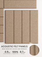 Bumusty 48" x 36" Large Cork Board Alternative, Khaki - Image 3