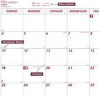 Brownline 2026 Monthly Desk Pad Calendars, 22" x 17", Five-Pack, January-December, English, Burgundy/White - Image 4