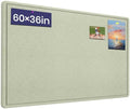 Large Bulletin Board 60" x 36" Felt Cork Board,Decor Pin Board, Sage Green by Hrrtyueg