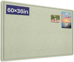 Large Bulletin Board 60" x 36" Felt Cork Board,Decor Pin Board, Sage Green by Hrrtyueg