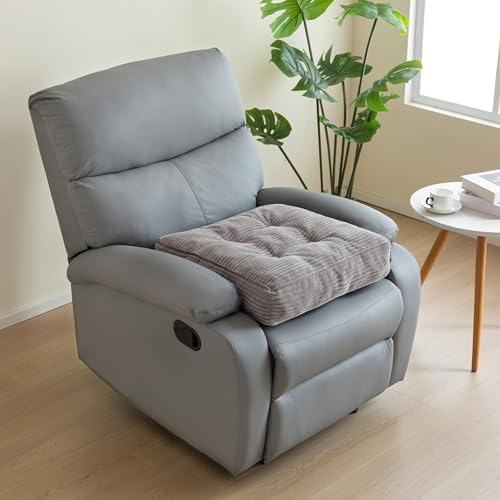 HIGOGOGO Tufted Corduroy Recliner Seat Cushion for Elderly, High Density Foam Large Square Seat Cushion for Recliner Chair, Floor Pillow, Office Chair, Car, No Pressure on Thighs, 20x20x4 - Image 2