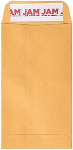 JAM PAPER #5.5 Coin Business Envelopes with Peel and Seal Closure - 3 1/8 x 5 1/2 - Brown Kraft Manila - Bulk 250/Box - Image 2