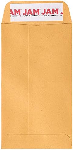 JAM PAPER #5.5 Coin Business Envelopes with Peel and Seal Closure - 3 1/8 x 5 1/2 - Brown Kraft Manila - Bulk 250/Box - Image 2