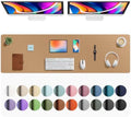 Aothia Faux Leather Desk Mat Mouse Pad, 63" x 17", Khaki by AothiaSimpleNaturalUnique