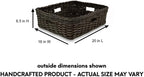 The Basket Lady Rectangular Low Wicker Storage Basket, L, Walnut Brown - Image 4