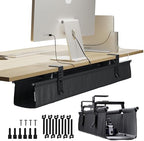 Ascrono Original Under Desk Cable Management Tray, Black, 40.6" by Ascrono