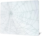 XVX Glass Mousepad for Gaming, White Spider Webs Hard Gaming Mouse Pad, Professional Large Mouse Mat 16.2" x 12.2", Special Glass Surface with Improved Precision and Speed by GMKWTL