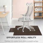 Anji Mountain 57" x 55" Bamboo Office Chair Mat for Carpet & Hardwood Floor - Image 4