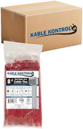 Kable Kontrol Cable Zip Ties, 8 Inch, 10000 Pcs, 50lbs Test, Red by KABLEKONTROL%C2%AE