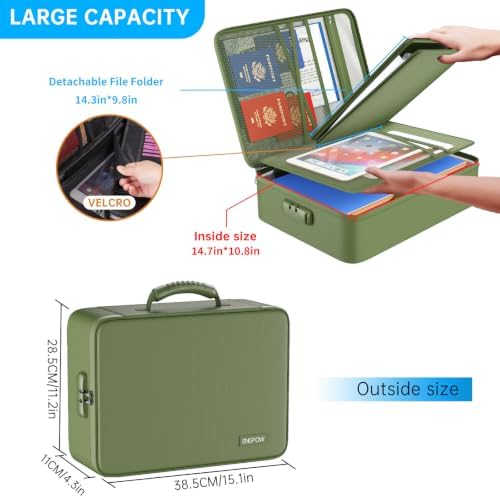 ENGPOW Fireproof File Organizer Bag with 13 Pockets Accordion File Folder - Image 3