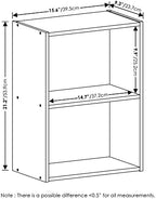 Furinno Luder Bookcase/Book/Storage, 2-Tier, Light Blue/White (Pack of 4) - Image 3