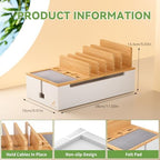 Pezin & Hulin Cable Management Box, Wire Organizer for Cords-Natural+White - Image 7