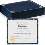 Fainne Certificate Holder Foil Border Bulk 8.5 x 11 Inch,70 Pcs by Fainne