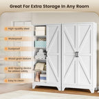 Yizosh Metal Storage Cabinet with Doors and 4 Adjustable Shelves - Image 6