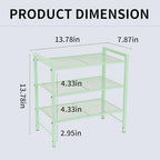 Adjustable Desktop Bookshelf, Metal Desk Shelf Organizer, Sage Green - Image 3