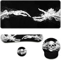 Skeleton Hands Desk Mat Set Dark Gothic Art Large Mouse Pad with Wrist Rest 4in1 Desk Mat for Desktop Ergonomic Keyboard Wrist Support Anti-Slip Computer Ergonomic Mouse Pad Home Office Gaming by Unknown