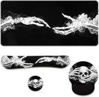 Skeleton Hands Desk Mat Set Dark Gothic Art Large Mouse Pad with Wrist Rest 4in1 Desk Mat for Desktop Ergonomic Keyboard Wrist Support Anti-Slip Computer Ergonomic Mouse Pad Home Office Gaming by Unknown