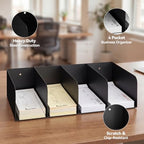 Gisafai Metal Check Sorter Organizer, Black Iron Document Holder, Wall Mountable, Heavy Duty Countertop Receipt Storage Rack for Bank, Office, Retail, Restaurant (16 x 8 x 3.75 Inch) - Image 3