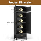 Polup Kitchen Pantry Cabinet, 90" Tall Metal Storage Cabinet with Doors - Image 3