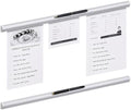Henoyso 2 Pcs Restaurant Ticket Holder 16/18/24/28/30/32/40/44" Slide Check Rack Receipt Holder Aluminum Silver Order Ticket Rack for Commercial Kitchen Office Cafes Pubs Bar(24 Inch,Pen Slot) by Henoyso