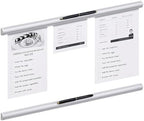 Henoyso 2 Pcs Restaurant Ticket Holder 16/18/24/28/30/32/40/44" Slide Check Rack Receipt Holder Aluminum Silver Order Ticket Rack for Commercial Kitchen Office Cafes Pubs Bar(24 Inch,Pen Slot) by Henoyso