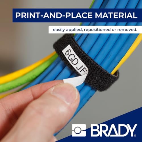 BradyGrip Authentic (M21-750-414) Print-on Hook Labels with Ribbon Featuring Velcro® Brand Hook for M21 Printers - 0.75" - Image 4