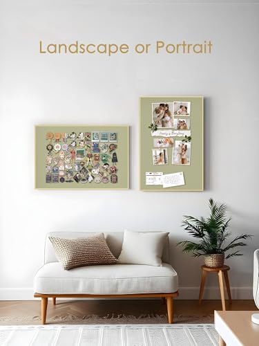Fabric Bulletin Board 30x20 inches, Golden Aluminum Framed Wall Pin Board - Image 2