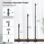 SMALLRIG Camera Mount C Stand, 15"-35" Adjustable Desk Clamp Table Tripod - Image 3