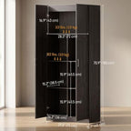 HOMCOM 71" Tall Kitchen Pantry Cabinet with 4 Adjustable Shelves Espresso - Image 3