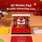 3D Memo Pad, 3D Calendar 2027, Time Piece Calendar, Tear-Off Calendars 2027, 3D Paper Carving Art Memo Pad, Art Carving Sticky Notes for Office Home Gifts Ornaments (Lion Dance) - Image 2