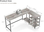 YOSHOOT 63" L Shaped Computer Desk, Gaming Desk - Image 2