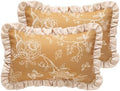 ISAENNE Designer Linen Throw Pillow Cover,Set of 2,20"x12"-Cornucopia D by Isaennehomedecoration
