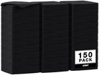 AIDEA Microfiber Cleaning Cloth Black 150PK,Cleaning Rags Shop Towel 12×12" by AIDEAHOME