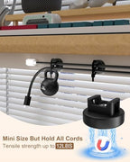 125 Pcs Magnetic Cable Zip Tie Mounts, Magnetic Cable Ties (25 Pcs Multipurpose Magnets & 100 Pcs Releasable Zip Ties) Magnetic Wire Holder for Home Office Electrical Wire Management - Image 4