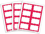C-Line Pressure Sensitive Inkjet/Laser Printer Name Badges, Red Border, 3.38 x 2.33 Inches, 200 Labels per Box (92364) by C-Line