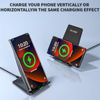 Wireless Charger Station,15W Desk Wireless Charging Stand 20W USB C Adapter for Apple iPhone 17 Pro/17/17/Air/16 Pro/16E/16 Plus/15/14/13,Samsung Galaxy S25/S24/S23/S22/Z Flip Fold/Note 20,Google etc - Image 2