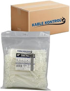 Kable Kontrol Cable Zip Ties, 8 Inch, 17000 Pcs, 40lbs Test, Natural White by KABLEKONTROL%C2%AE
