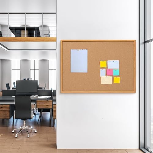 Cork Board Bulletin Board 30 x 42, Oak Framed 4x3 Corkboard - Image 3