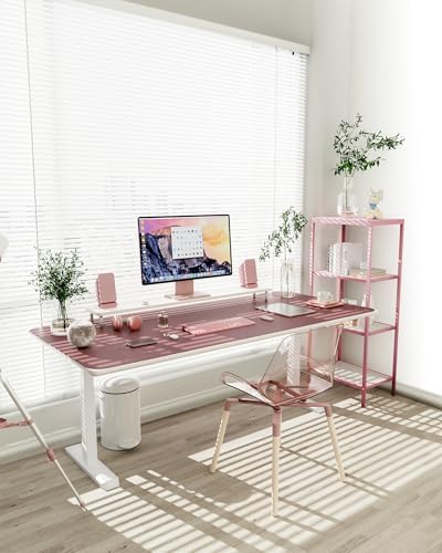 YSAGi Non-Slip Leather Desk Pad XL Size, Waterproof Laptop Computer Desk Keyboard Mat, Table Protector Blotter Mat, Large Mouse Pad for Office/Work/Home/Decor(Dark Pink, 47.2" x 23.6")-No Band - Image 2