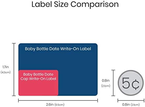 Name Bubbles - Reusable Baby Bottle Labels for Daycare (20 Labels) - Kids Washable Name Tags for Bottles, Sippy Cups, & Snack Containers, Waterproof, Baby Name Stickers, Write-On (Pom Pom) - Image 4