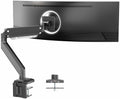 VIVO Premium Aluminum Heavy Duty Monitor Arm with 3.0 USB Ports, Fits Ultrawide Monitors up to 49 inches and 33 lbs, Single Desk Mount Stand, Pneumatic Height, Max VESA 100x100, Black, STAND-V101G1U by VIVO