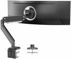 VIVO Premium Aluminum Heavy Duty Monitor Arm with 3.0 USB Ports, Fits Ultrawide Monitors up to 49 inches and 33 lbs, Single Desk Mount Stand, Pneumatic Height, Max VESA 100x100, Black, STAND-V101G1U by VIVO