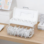 2 Pack Cable Storage Box for Desk Drawer, Plastic - Image 4