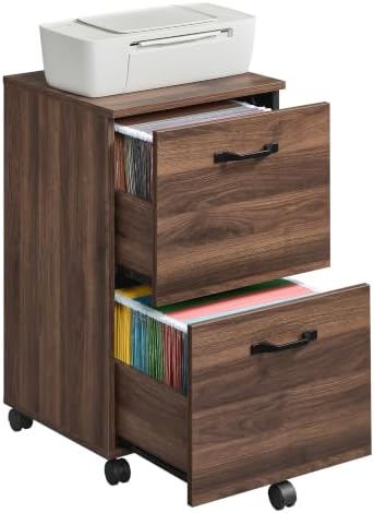 VASAGLE 2-Drawer File Cabinet, Small Rolling Filing Cabinet by VASAGLEbySONGMICSHOME