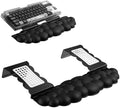 Black Acrylic Keyboard Stand with Wrist Rest，Detachable/Adjustable Width by RQUOIRE